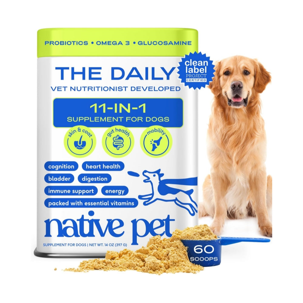 Native Pet The Daily Dog 11 in 1 Multivitamin Powder 60 Scoops