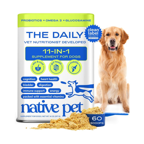 Native Pet The Daily Dog 11 in 1 Multivitamin Powder 60 Scoops