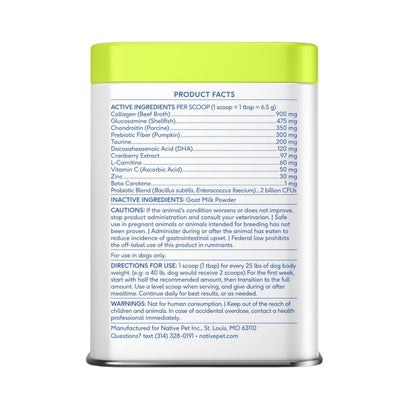 Native Pet The Daily Dog 11 in 1 Multivitamin Powder 60 Scoops