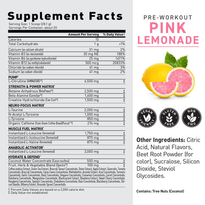Kaged Original Pre Workout Powder 20 Servings